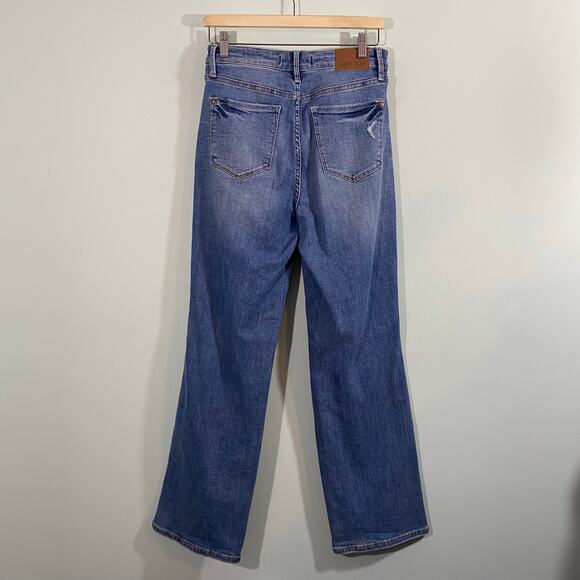 Judy Blue Tummy Control Austin Distressed High Rise Straight Jeans Size 7/28 - Picture 8 of 8